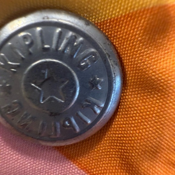 Kipling Nylon Hobo Women’s Orange Shoulder Bag With Monkey Adjustable Strap - Picture 8 of 16